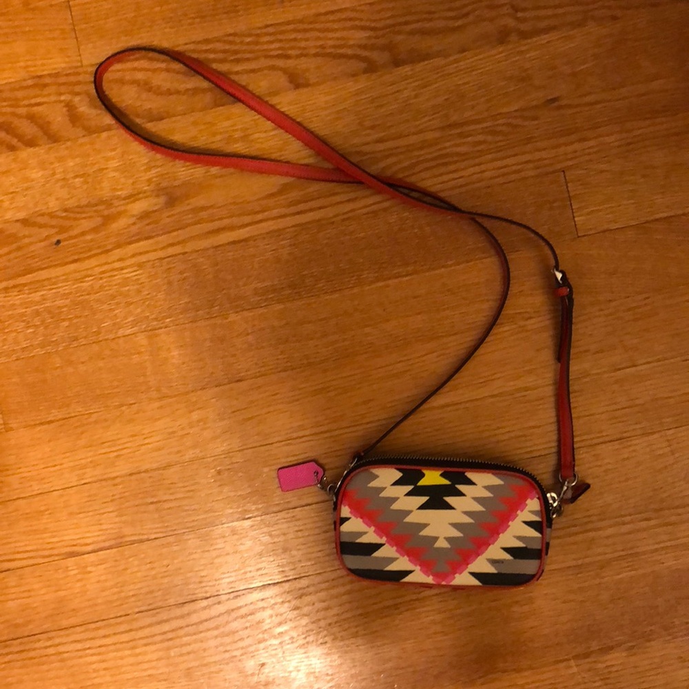 Tiny two zipper coach crossbody